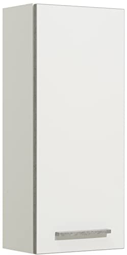 Pelipal Badezimmer Hängeschrank Quickset 953 in Weiß Glanz, 30 cm breit | Bad Wandschrank mit 1 Tür und 2 Einlegeböden