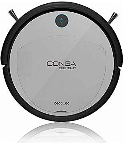 Cecotec Conga 899 Slim 4 In 1 Robotersauger Fernbedienung Navi 5 Putzmodi Teppiche Hartböden Seitenbürsten Stoß Fallschutz Sensor Beutellos 100 Min Betrieb Haustierfreundlich In Silber Schwarz