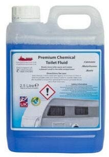 We Can Source It Ltd – Portable Fluid Toilet Cleaner – 2.5L Blue Chemical Fluid Cleaner for Loo, Boats, Caravan, Camping Toilet – Highly Concentrated and Long Lasting – 2 Pack