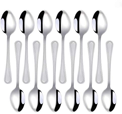 Buyer Star Set di 12 Posate in Acciaio Inox, con coltelli, forchette, cucchiaini da Dessert, cucchiaini da tè, Silver, 5.71 Inches (14.50 cm)