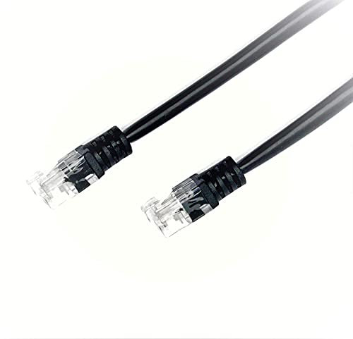 RGB Networks Ltd High Speed ADSL2+ Cable Telephone Extension Premium Quality RJ11-RJ11 Cat5e BT Broadband Router Gold Plated (15m Black)