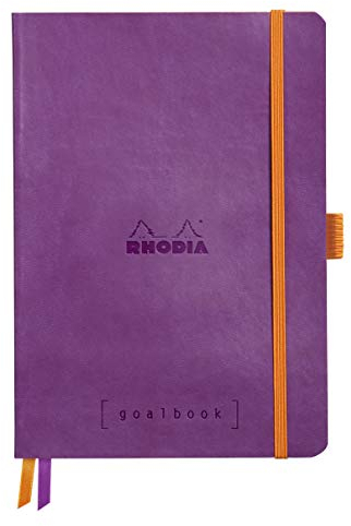Rhodia 117579C Notizheft Goalbook (DIN A5, 14.8 x 21 cm, Dot, praktisch und trendige, mit weichem Deckel, 90g weißes Papier, 120 Blatt) 1 Stück, Violett