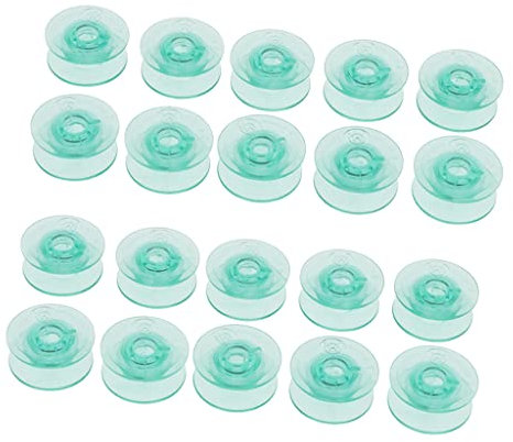 sharprepublic 20Pcs Kunststoff spulen Nähmaschinen Nähspulen Zubehör für Husqvarna Viking White, Grün