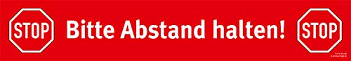 Fußbodenaufkleber »Bitte Abstand halten!« selbstklebend für Glatte Fußböden