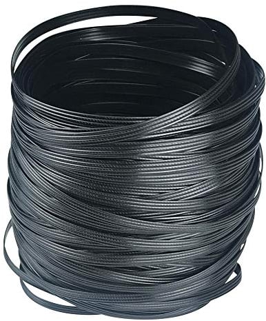 60m - 65m Mhome Kunststoff gewebtes Rattan Reparaturmaterial für Outdoor Garten Terrasse Möbel Langlebige Weidenbank Stuhl Tisch Reparatursets (schwarz)