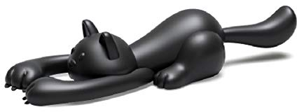 Balvi Décapsuleur Curious Cat Couleur Noir Ouvre-Bouteille Originale et sympathique en Forme de Chat
