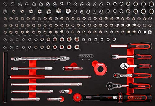 KS Tools 811.0169 1/4'' Steckschlüssel-Satz in Schaumstoffeinlage, 169-tlg