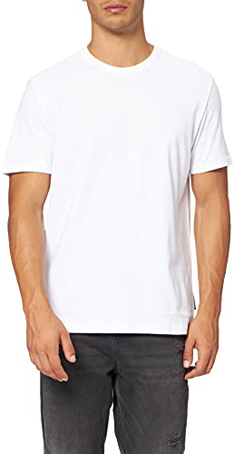 Marc O'Polo Herren T-Shirt aus Bio-Baumwolle mit Rundhalsausschnitt, Weiß (White), XL