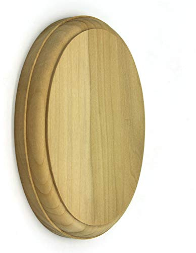 Oval Rosette, Solid Hardwood Paint Grade, 5 1/2 x 4 x 3/4, Stair Part Fitting