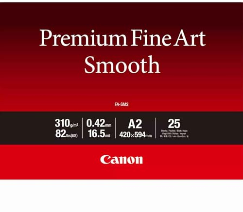 Canon FA-SM2 Premium FineArt Smooth Fortmat Fotopapier, A2, 25 Blatt