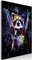 decomonkey Bilder Waschbär Abstrakt 60x90 cm 1 Teilig Leinwandbilder Bild auf Leinwand Vlies Wandbild Kunstdruck Wanddeko Wand Wohnzimmer Wanddekoration Deko Modern Tiere Natur Collage Kunst bunt