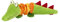 SIGIKID 42956 Rattel Krokodil, PlayQ Lernspielzeug, Plüschtier mit Vibrations-Rassel: spielen, erkennen, entdecken, Funktionen nutzen - für Babys & Kinder ab 3 Monaten, Grün-Orange/Krokodil 31 cm