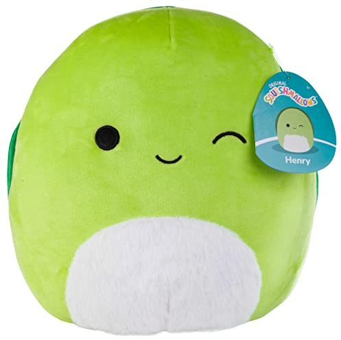 Squishmallows Original Henry The Turtle Offizieller Jazwares Plüsch, 25,4 cm, weiches und quetschbares Stofftier zum Sammeln, für Kinder, Mädchen und Jungen