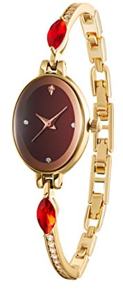TIME100 Montres Femmes Bracelet Rouge Montres à Quartz de Luxe étanche Montre Bracelet Bijoux pour Femmes Filles Dames la fête des Mères