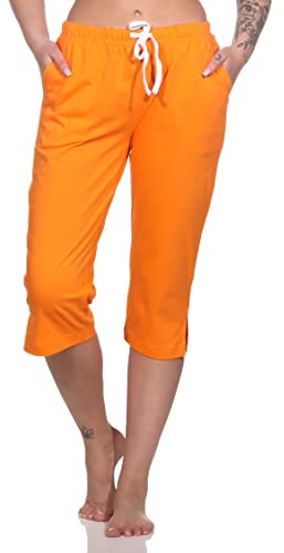 Damen Schlafanzug Capri-Hose 3/4-lang in unifarben - perfekt zu kombinieren