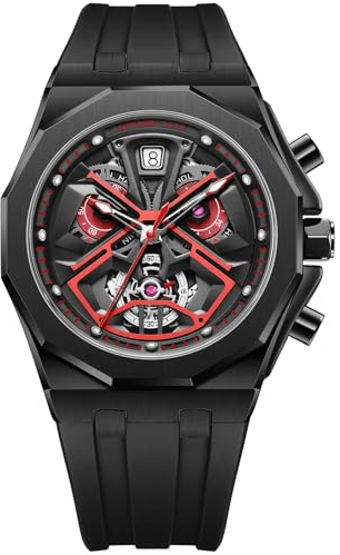 Mihawk Montre en Silicone à Quartz numérique avec Black Darth Vader Série,Montre de Sport Homme avec Star Wars 1977