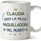 MUGFFINS Tazas Personalizadas para MAQUILLADORA mujer - En Español - Mejor del Mundo - 11 oz / 330 ml - Regalo Personalizable original y divertido