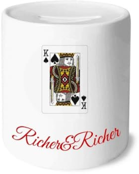 Spielkarten Spaten K Muster Rich and Rich Bank Saving Box Coin