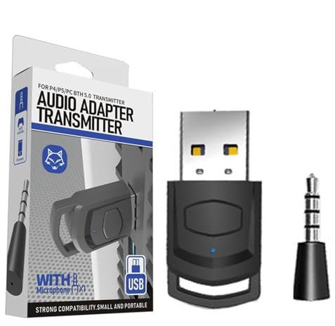 Ricevitore adattatore wireless per cuffie audio da gioco, ricevitore e trasmettitore audio USB Bluetooth cuffie per PS5/PS4/PC