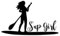 Rakelfix SUP Mädchen Aufkleber ca20cm Girl Stand up Paddling Autoaufkleber Wandtattoo Decal Sticker