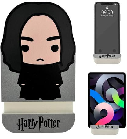 WONDEE Harry Potter Handyhalterung Tisch und Ipad/Tablet Halterung Tisch mit Snape Puppenfigur - Harry Potter Fanartikel, Originelle Handyständer, Tablet/Ipad ständer, Geschenkidee zum Sammeln