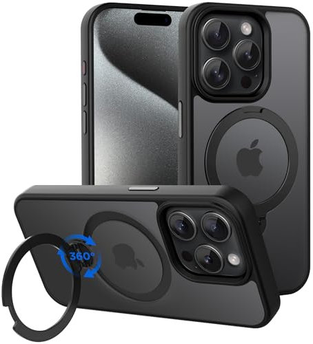 CACOE Magnetische Ständer Hülle für iPhone 15 Pro 6,1 Zoll für MagSafe, Unsichtbarer Ständer Kompatibel mit MagSafe und magnetischer Auto-Telefonhalterung,Handyhülle für iPhone 15 Pro