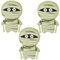 Mumie Ballon, 3pcs Halloween Folienballon, Halloween Deko Ballon, Halloween Luftballons Set, Party Deko Halloween, Partydekorationen für Halloween, Ostern, Karneval