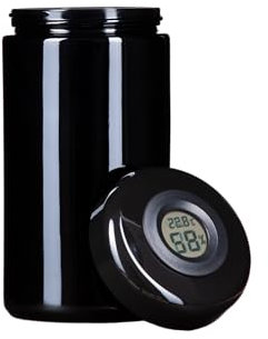 ANCEVIA Jar 30g Vorratsglas + 58% und 62% Hygropack - 500ml Vorratsbehälter mit Hygrometer und Boveda - Geruchsdicht, Luftdicht und Biophotonisches Glas - Lagerung Konservierung