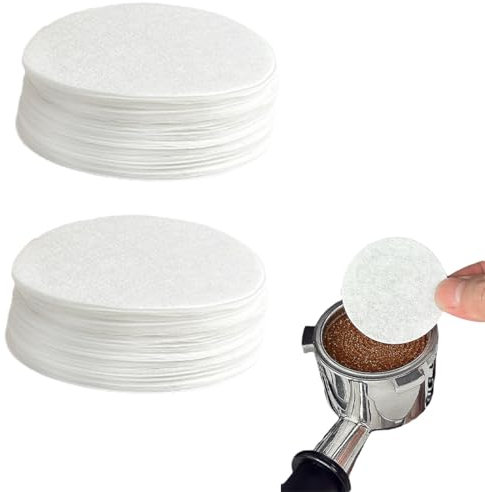 DLPRK 200 piezas Papel de Filtro de Café, Filtros de Café de Repuesto Redondos, Natural sin Blanquear, Iltro de Café sin Blanquear, Papeles de Filtro de Café, Filtro Cafetera (51mm)