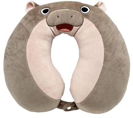 Generisch Hippo Nackenkissen Flugzeug, Hippo Reisekissen, Niedlich Moo Dengs Hippo Form U-förmiges Kissen Nackenstützkissen Für Auto Reise