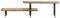 Wenjingqi 321960 Meuble TV en bois massif avec manche 160 x 30 x 40 cm Marron