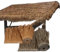 GQZJY Rollo de Paja Artificial para Techo de jardín Tiki Bar Roof Rollo de Paja Decorativa para Techo de Paja, Artificial Palm Leaves para cercas, terrazas, Decora(Size:2m/6.5ft,Color:Gris)