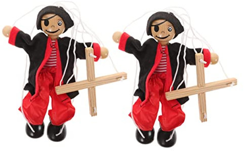 Garneck 2 Stücke Marionette Dinosaurier Puppe Puppen Auto Puppe Handpuppe Holz