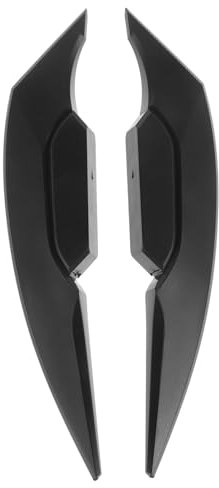 Vaguelly 1 Paio Spoiler laterale spoiler laterali per alette aerodinamiche di alettone per Winglet anteriori ala aerodinamica della ala plastica Nero