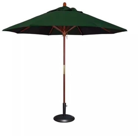 BOGAZY Parasoles Sombrilla para Exteriores De 6,8 Pies con Base, Sombrilla para Patio, Sombrilla De Playa con Poste De Madera para Terraza Y Jardín Junto A La Piscina Sombrillas De Jardín(B-Green)