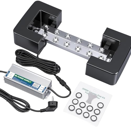 Mxmoonant 8500 ml/h Ultraschall Nebelgerät 12 Kopf Nebelmacher | mit Boje 400 W Transformator 10 Ersatzscheiben für industrielle Befeuchtung Magische Atmosphäre (Komplettset, EU-Stecker)