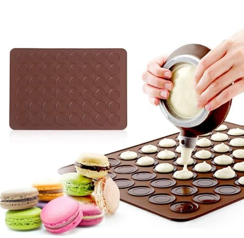 Uadme 48 Hohlräume Silikon Form Blatt Matte Makronen Cookies Gebäck DIY Backformen Dekorieren Werkzeuge
