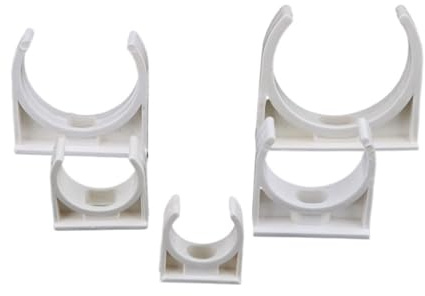 PULaif PVC-Wasserrohrschellen, PVC-Rohrschellen, weiß, Verschiedene Größen, 10er-Pack(16mm)