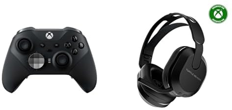 Xbox Elite Series 2 Wireless-Controller - Schwarz + Turtle Beach Stealth 500 Schwarz Kabelloses Gaming Headset w/ 40hr Stunden and Bluetooth Series X|S, One, PC