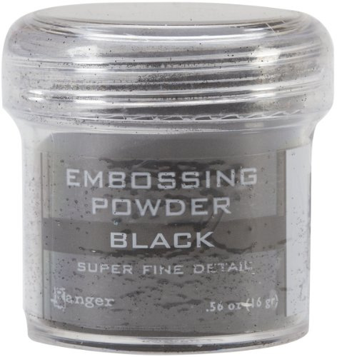 Ranger Embossing Powder, .56 Ounce Jar, Super Fine Black