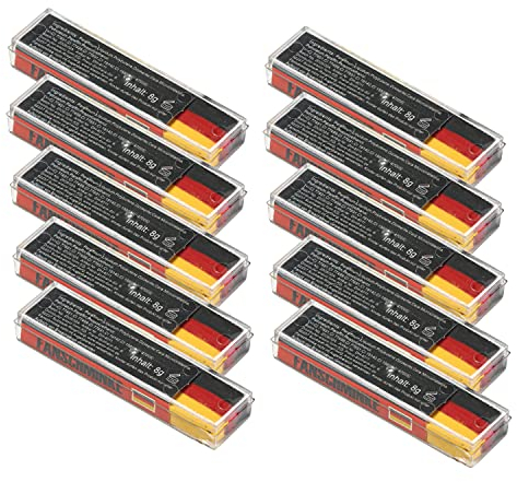 10x Fanschminke abwaschbar Deutschland - EM 2024 - Schminkstift Fanfarben Make-Up Schwarz-Rot-Gold