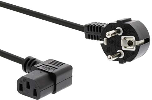 PremiumCord KPSP5-90 - Cable de Red, 204 vatios, 5 Metros, Conector CEE7/7, Color Negro
