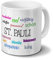 digital print Städtetasse St. Pauli - Motiv Positive Eigenschaften - Stadt-Tasse, Kaffeebecher, Mug, Becher, Kaffeetasse - Farbe Weiß