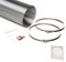 NaplesUK Universal 150mm Cooker Hood Ducting Kit Semi Rigid Aluminium 152mm Internal Diameter Hose Length 3.0 Metre With White Louvred Grille