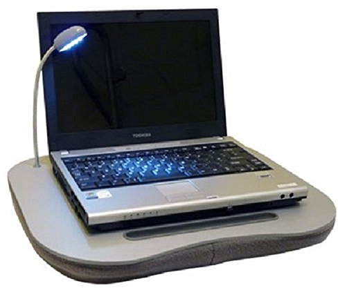 Laptop Cushion Tray with LED light and carry handle Reading Table Cup Holder