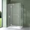 Mai & Mai cabine de douche en angle 100x110cm avec une porte paroi de douche en verre transparent de 6mm avec revêtement nano easy clean Rav04K