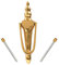 Traditional 8 Solid Polished Brass Slim Urn Door Knocker
