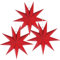 EASY JOY 9 Pointed Star 3D Paper Red Hanging Christmas Decorations Wedding Birthday Baby Shower Room Christmas Ornaments Party Supplies, 3 Pcs