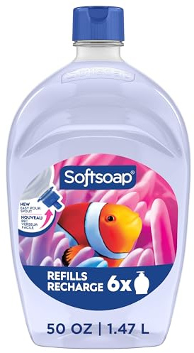 Softsoap Aquarium Liquid Hand Soap, Kitchen and Bathroom Hand Soap, 50 fl oz Refill