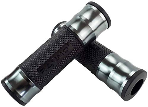 CNC Alu Lenkergriffe Set Raximo für 22mm Lenker Titan